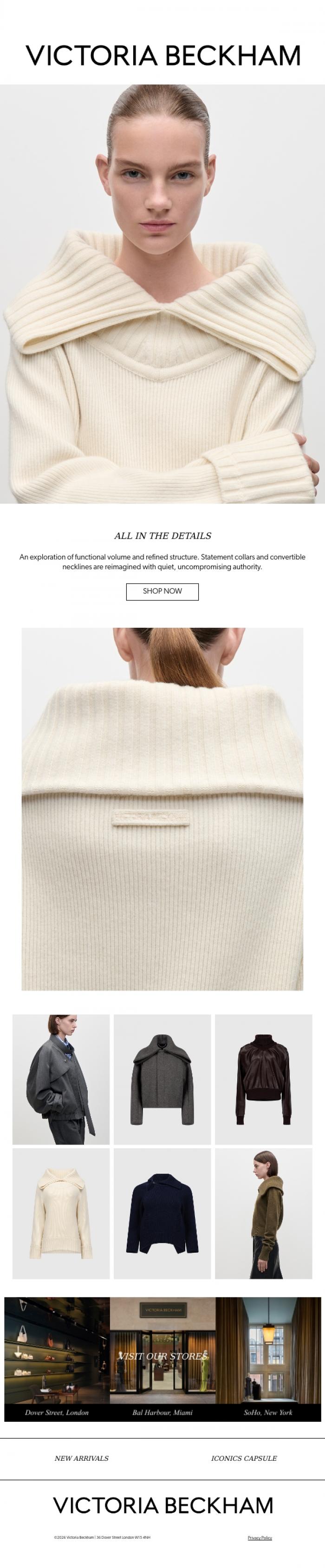 Email Design Inspiration from Victoria Beckham, All In The Details