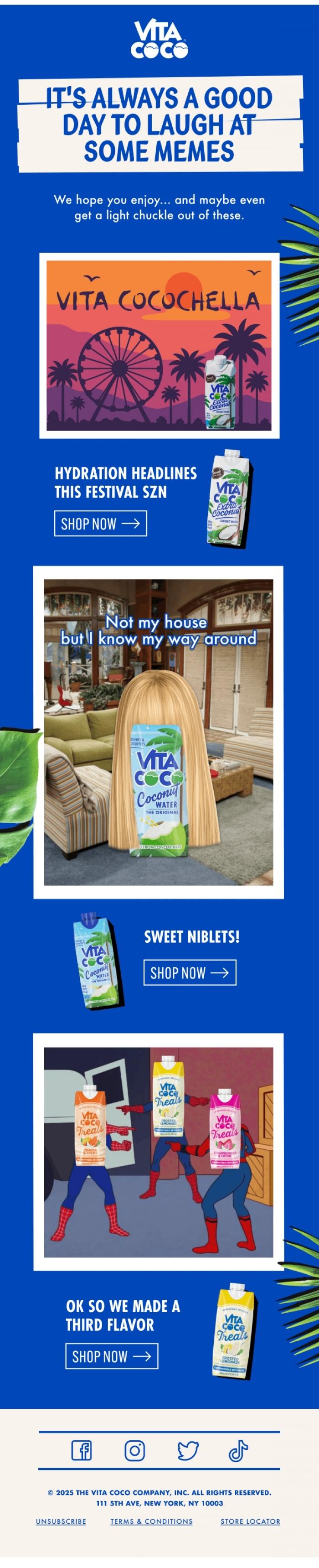 Email Design Inspiration from Vita Coco, You look like you could use a break...