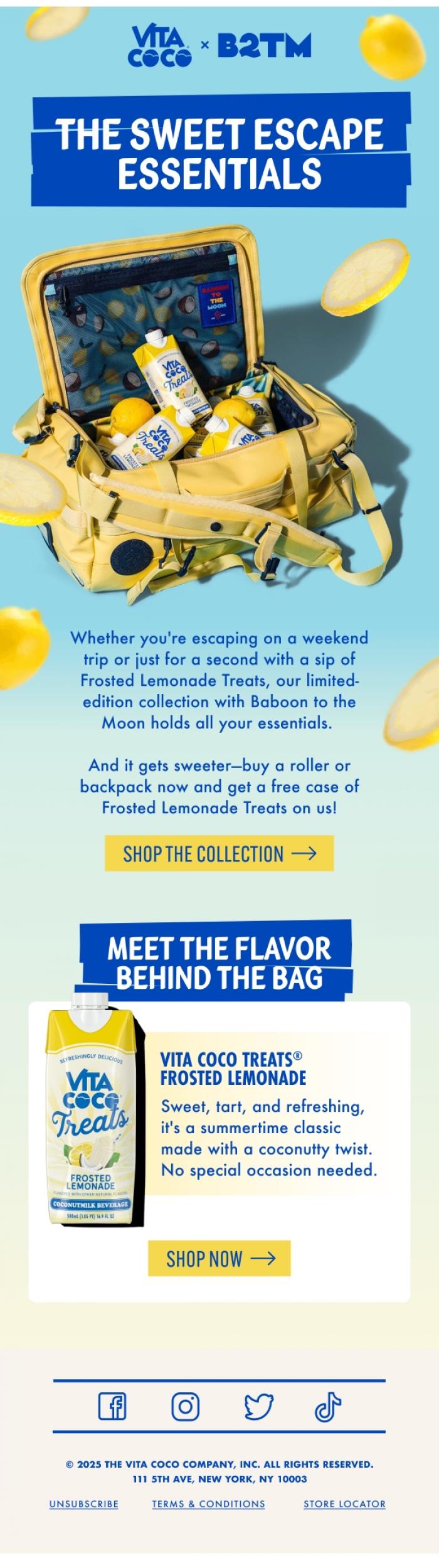 Email Design Inspiration from Vita Coco, Ready for a sweet escape?