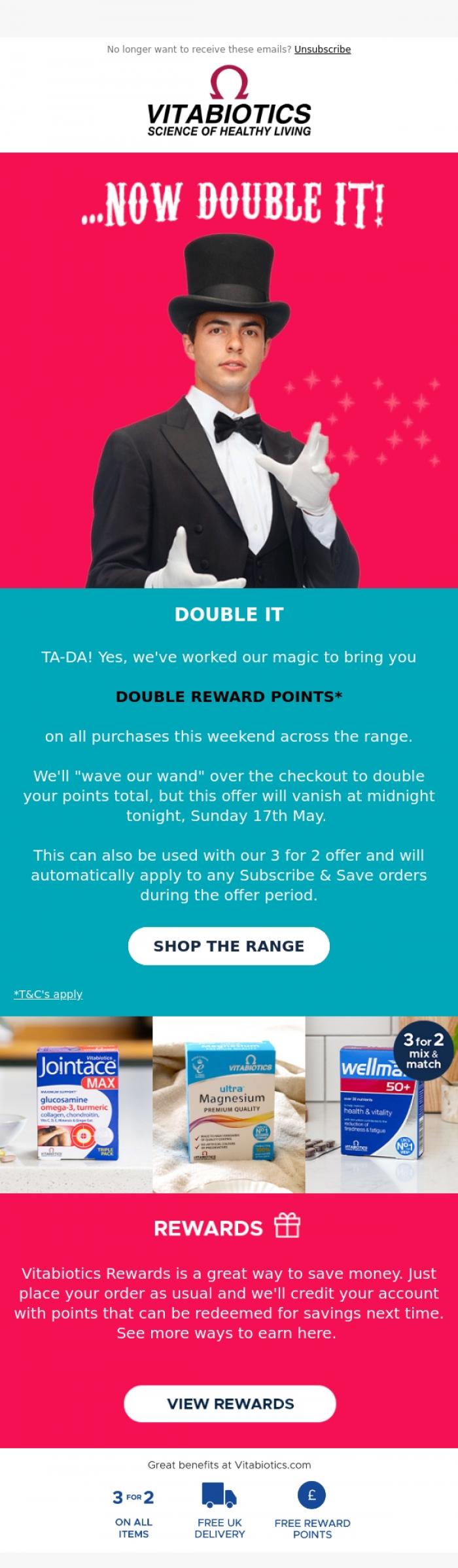 Email Design Inspiration from Vitabiotics, Last chance for the magical offer...