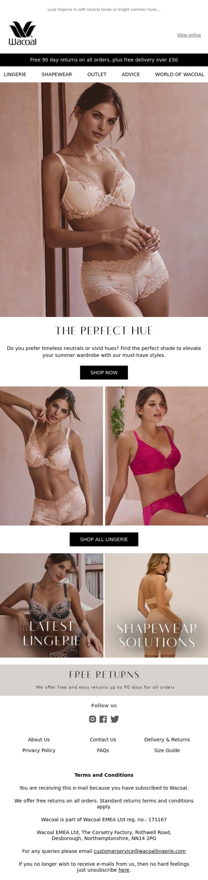 Email Design Inspiration from Wacoal, What's Your Lingerie Pick?