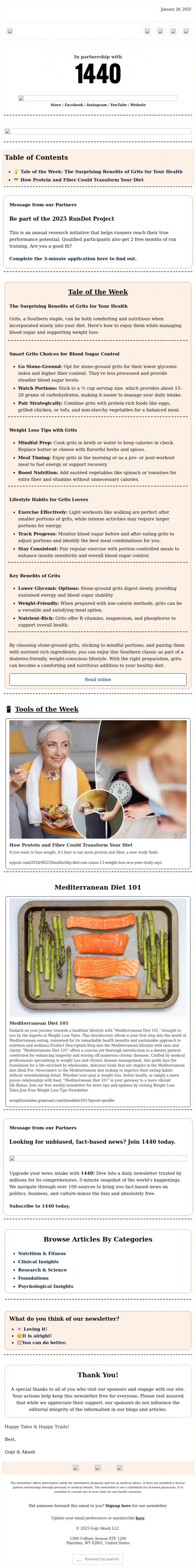 Email Design Inspiration from Weight Loss Tales, 🌽 The Surprising Benefits of Grits for Your Health