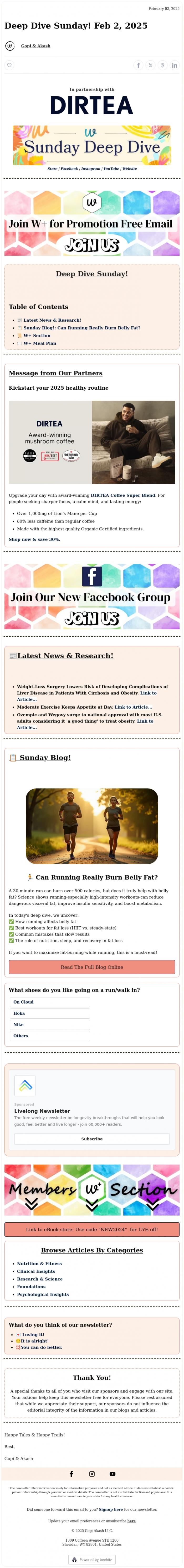 Email Design Inspiration from Weight Loss Tales, 🏃 Can Running Really Burn Belly Fat?
