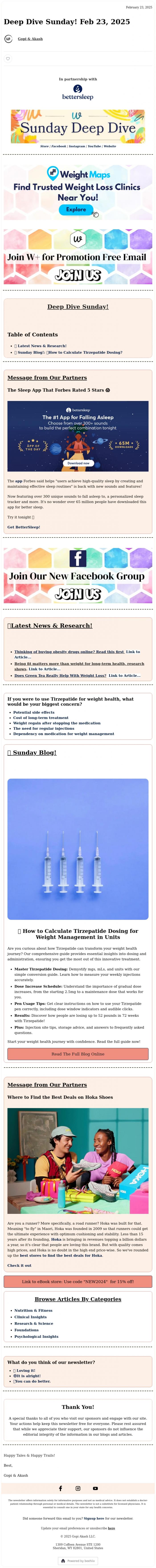 Email Design Inspiration from Weight Loss Tales, 💊 How to Calculate Tirzepatide Dosing?