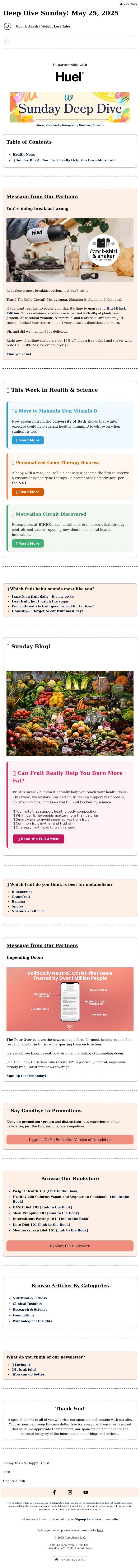 Email Design Inspiration from Weight Loss Tales, 🍓 Can Fruit Really Help You Burn More Fat?