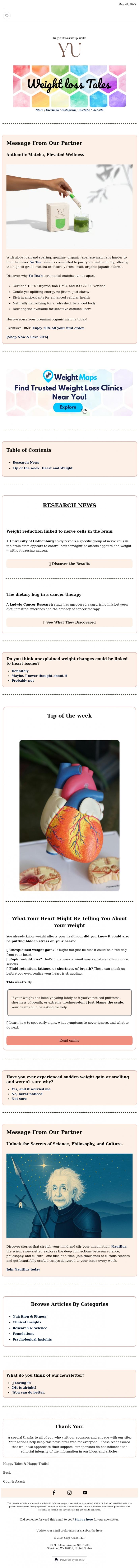 Email Design Inspiration from Weight Loss Tales, ❤️ Is Your Weight Hiding a Heart Problem?