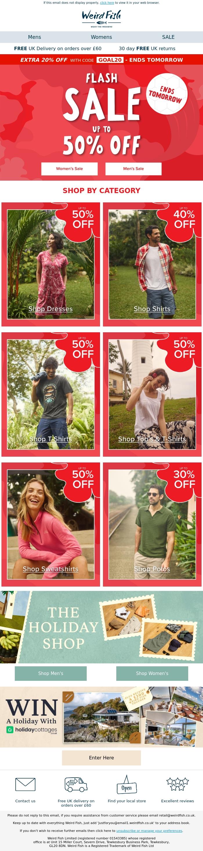 Email Design Inspiration from Weird Fish, ⚡Flash SALE⚡ Up to 50% OFF Summer Essentials