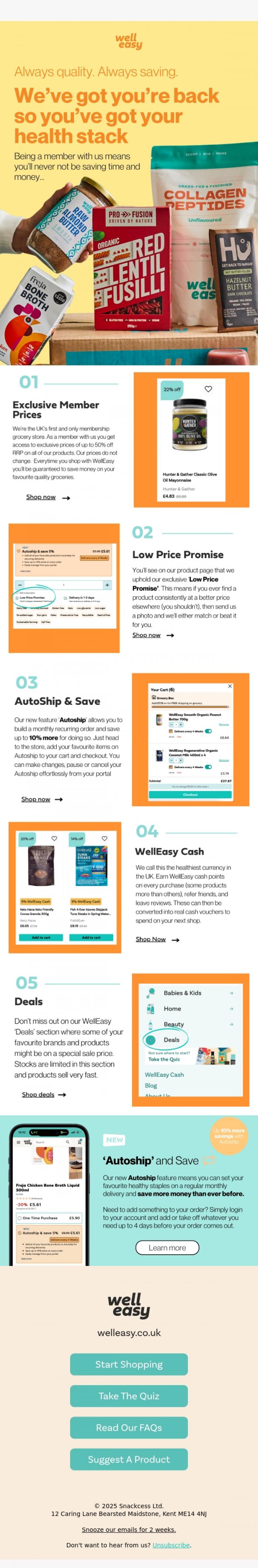 Email Design Inspiration from WellEasy, More savings than ever 💰