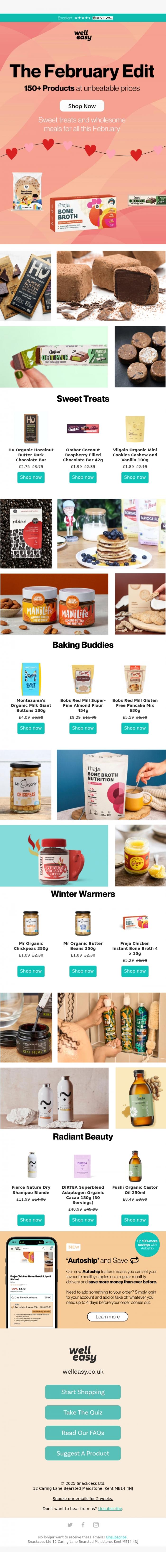 Email Design Inspiration from WellEasy, Live now: The February Edit