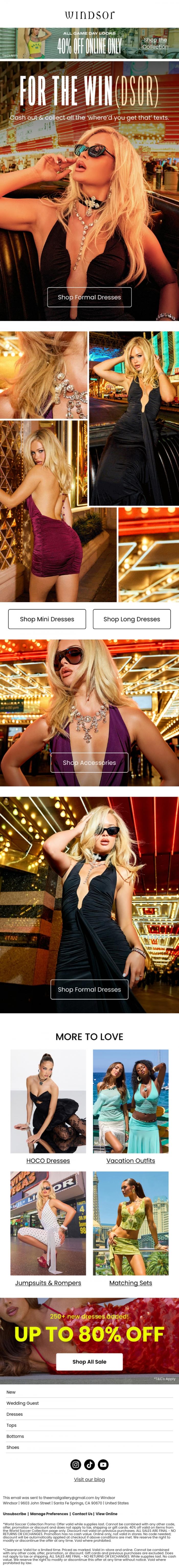 Email Design Inspiration from Windsor, Big winner energy&nbsp;🎰