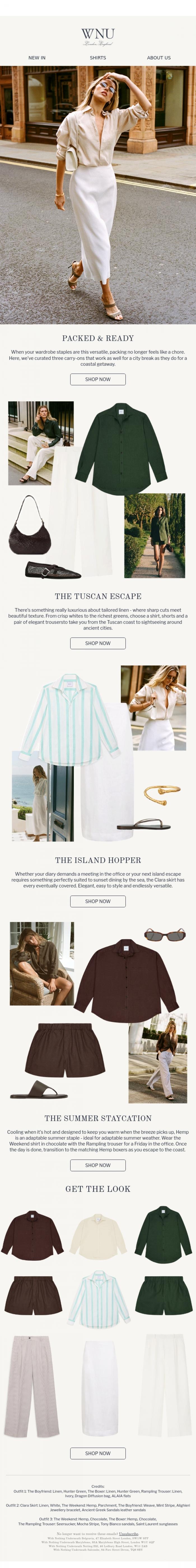 Email Design Inspiration from With Nothing Underneath, From city to coast - your packing list
