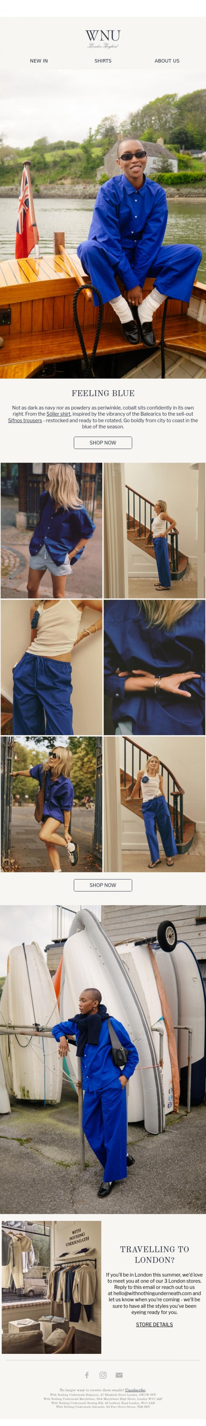 Email Design Inspiration from With Nothing Underneath, A cobalt story