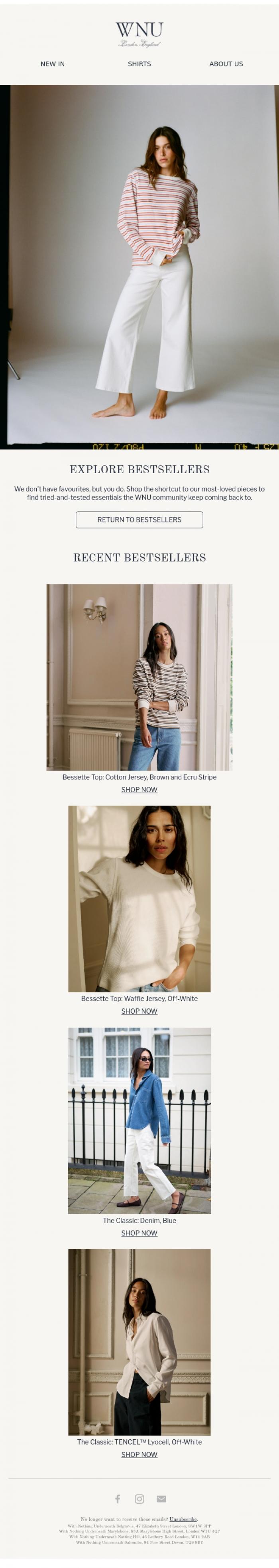 Email Design Inspiration from With Nothing Underneath, See something that's taken your fancy?