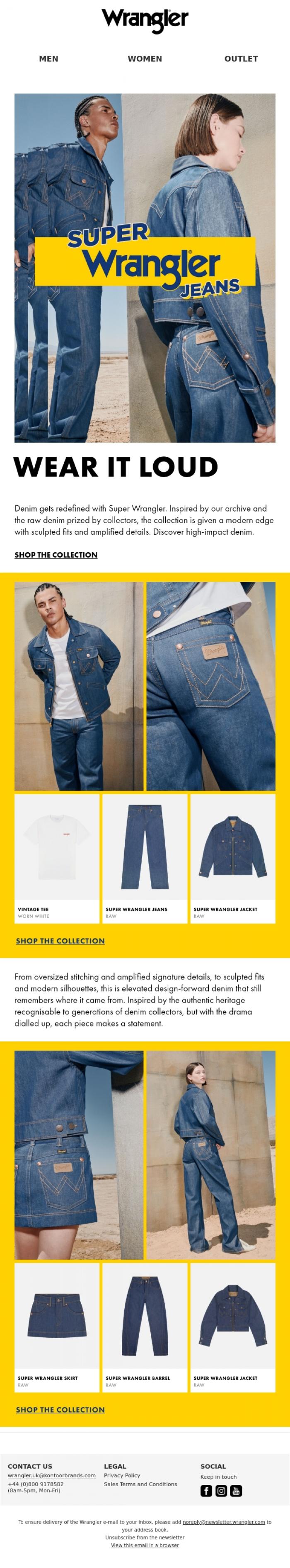 Email Design Inspiration from Wrangler, Super Wrangler has landed