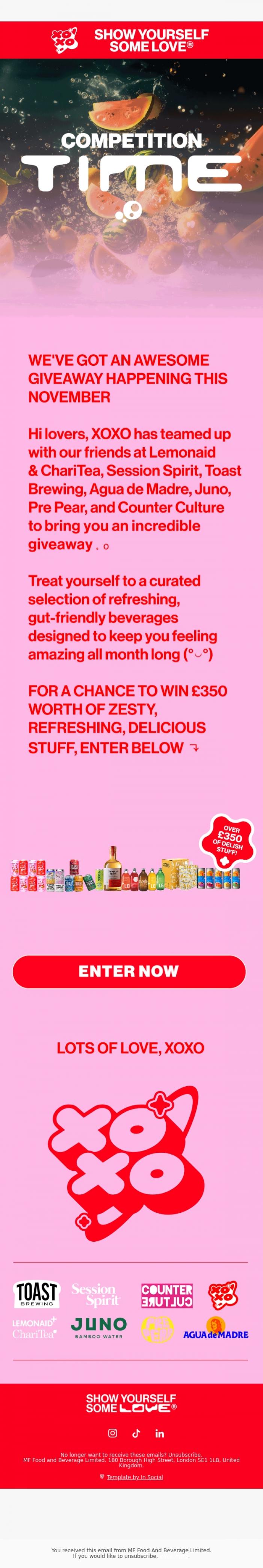 Email Design Inspiration from XOXO SODA, XOXO & Friends Bring You the Ultimate &pound;350 Sip Stash 🫧