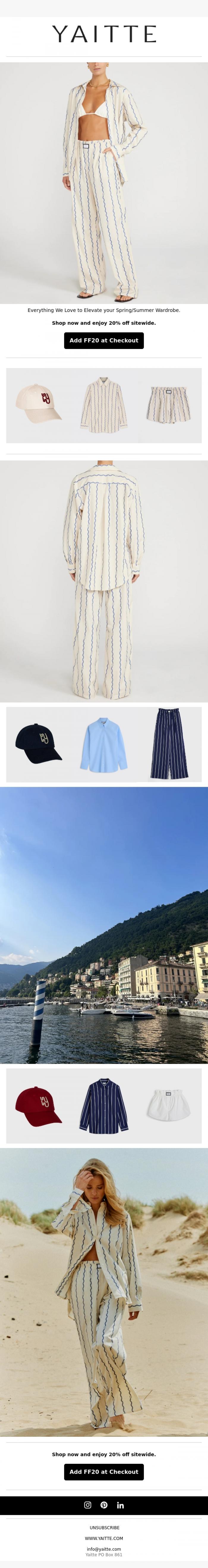 Email Design Inspiration from YAITTE, TOP IT OFF