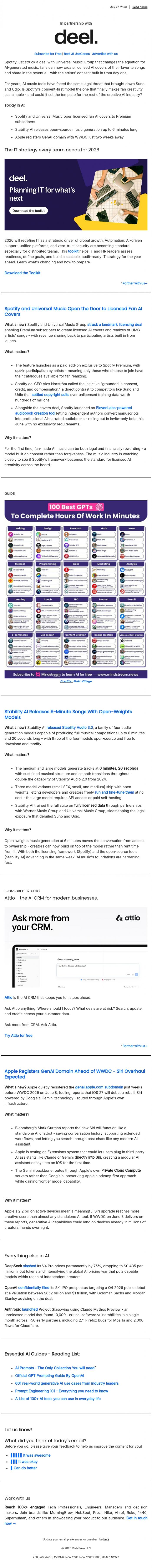 Email Design Inspiration from Yar, Spotify's AI cover deal lands