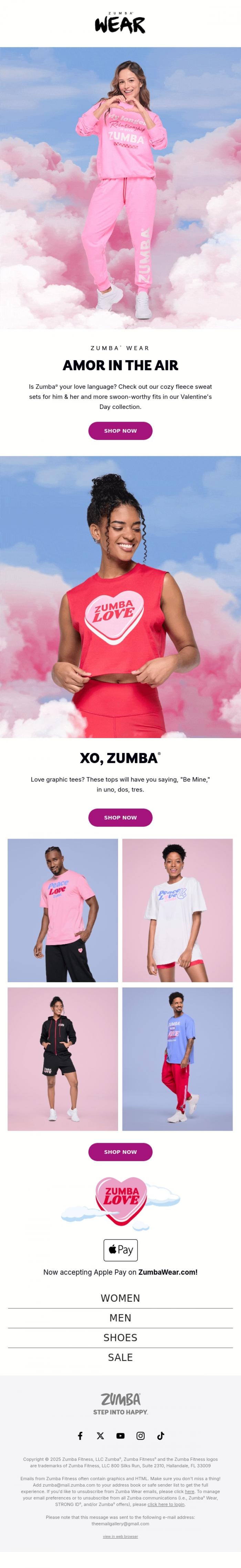 Email Design Inspiration from Zumba, 💕⚠️ Caution: You'll fall in love with these comfy sweats. 😘✨